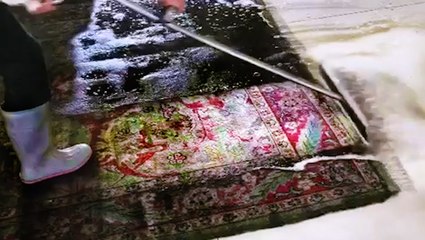 Watch how the dirtiest rugs are cleaned with a 10-step process