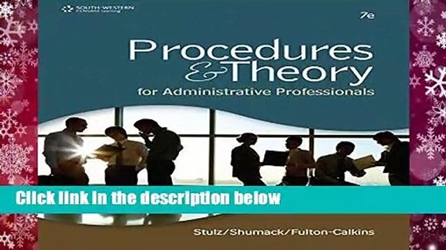 [Read] Procedures Theory for Administrative Professionals Review
