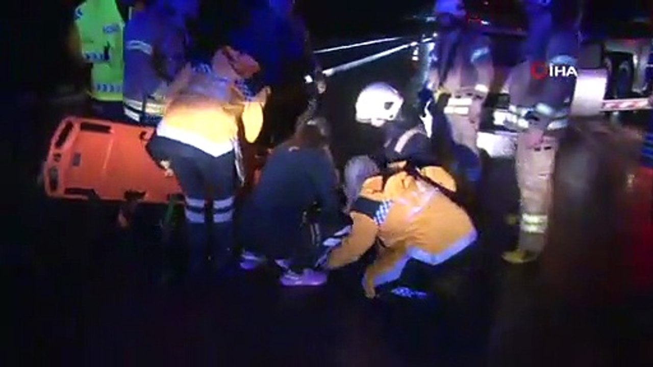 Yangına müdahale eden itfaiye erine araba çarptı