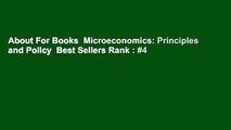About For Books  Microeconomics: Principles and Policy  Best Sellers Rank : #4