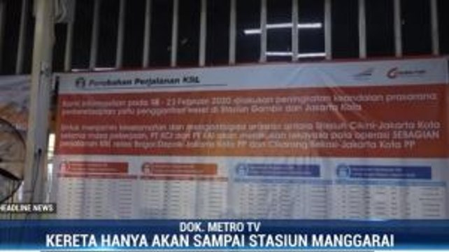 45 Rute KRL Hanya Sampai Stasiun Manggarai