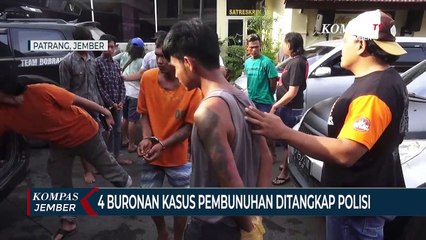 4 Buronan Kasus Pembunuhan Ditangkap Polisi