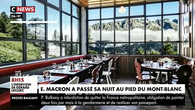 Regardez les images d'Emmanuel Macron qui a passé la nuit en altitude dans un refuge-hôtel en altitude afin de promouvoir des mesures en faveur de l'écologie et de la biodiversité