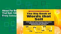 About For Books  The Big Book of Words That Sell: 1200 Words and Phrases That Every Salesperson