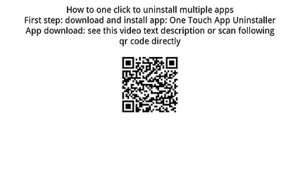How to one click to uninstall multiple apps