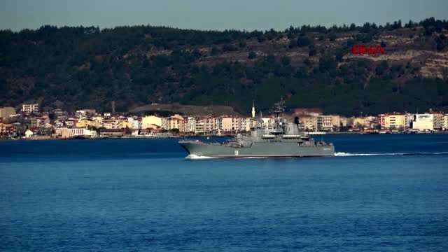 Çanakkale rus savaş gemisi 'caesar kunikov', akdeniz'e iniyor