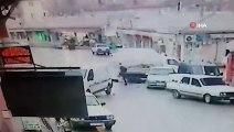 Savrulan kamyonet, yakıt dolduran 2 kişiye böyle çarptı