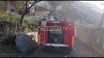 Report TV - Krujë, zjarr në banesë, shpëtohet mrekullisht nga dritarja 70 vjeçarja