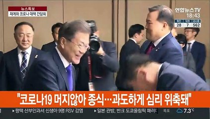 재계와 코로나 대책 논의한 문 대통령…"심리적 대반전 필요"