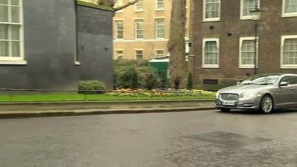 PM arrives back at Downing Street after Parliament meetings