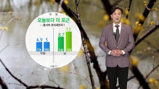 [날씨] 내일, 오늘보다 더 포근...중서부 초미세먼지↑ / YTN