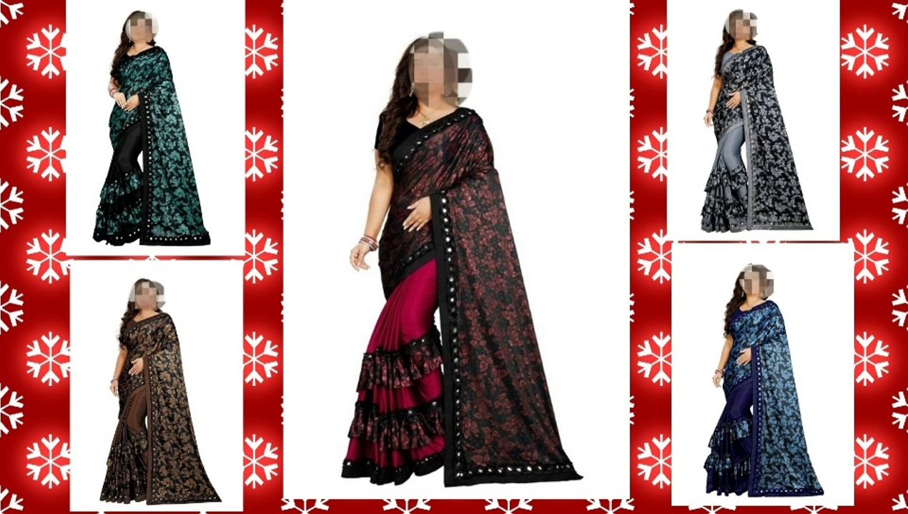 Lycra Womens Sarees