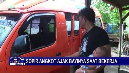 Sopir Angkutan Kota Ini Selalu Bawa Bayinya yang Berusia 3 Bulan Saat Bekerja