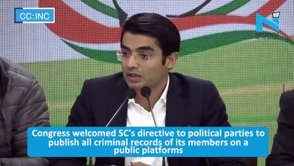 BJP has made a mockery of the SC's judgement on decriminalisation of politics: Congress