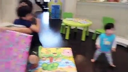 Ryan DIY painting animals surprise for Dad Kids