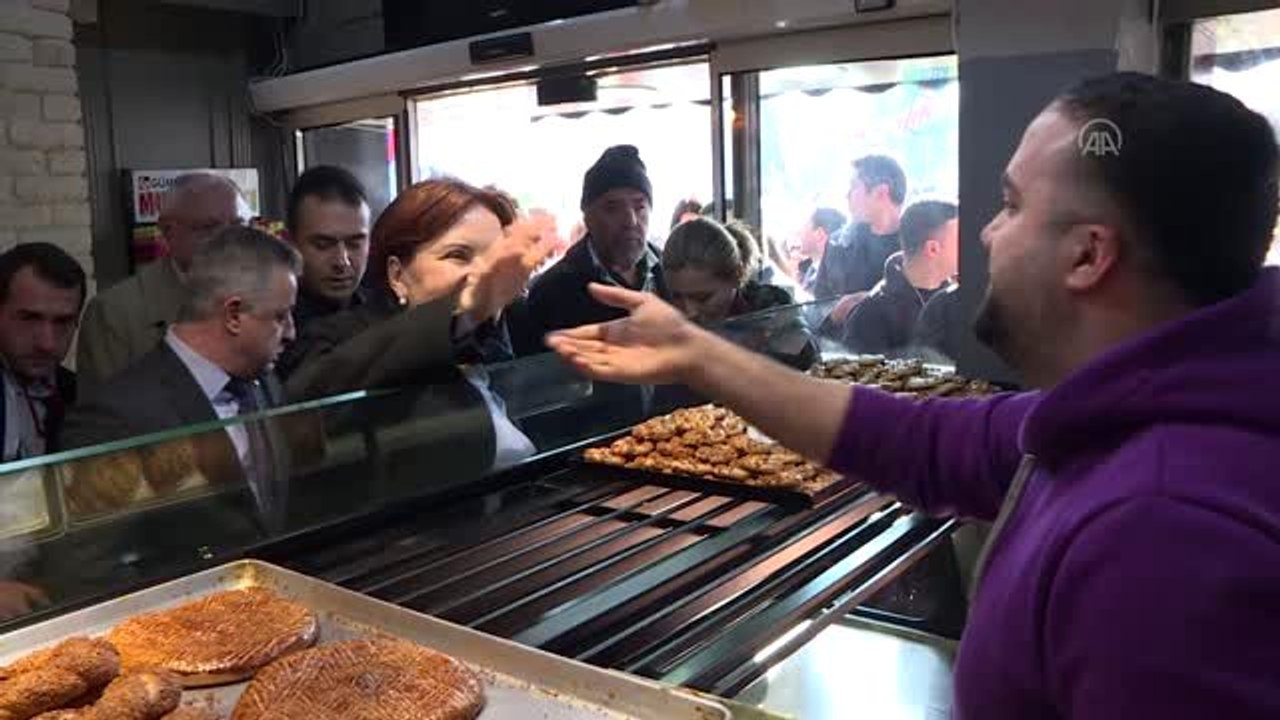 İYİ Parti Genel Başkanı Akşener'den esnaf ziyareti