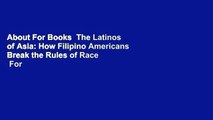 About For Books  The Latinos of Asia: How Filipino Americans Break the Rules of Race  For Free