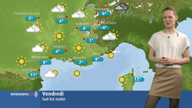 Votre météo de ce vendredi 14 février : temps ensoleillé avec des flocons sur les deux Savoie