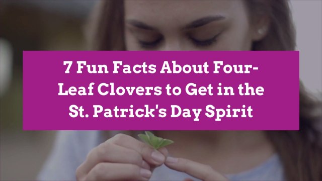 7 Fun Facts About Four-Leaf Clovers to Get in the St. Patrick's Day Spirit