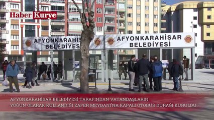 Kapalı Otobüs Durağı Vatandaşların Hizmetinde