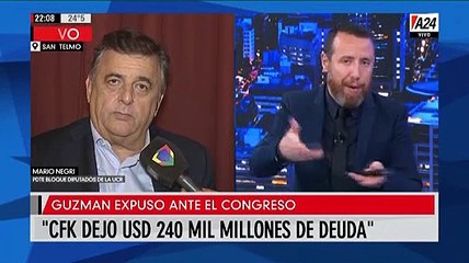 Negri habló sobre la deuda con el FMI: "El Gobierno de Macri buscó plata afuera porque no alcanzaba y para seguir viviendo"