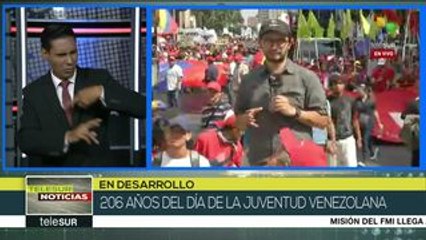 Venezolanos conmemoran con marcha 206 años del Día de la Juventud
