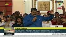 Venezuela: pdte. Maduro recibe la Marcha de la Juventud