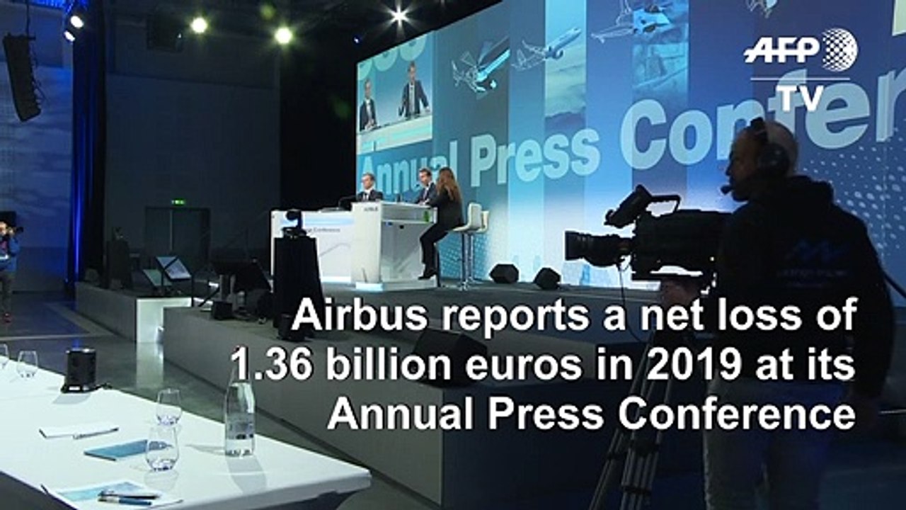 Airbus reports 2019 net loss of 1.36 billion euros