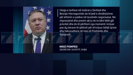 POMPEO, LETER KURTIT «HIQ TAKSEN PER NJOHJE TE NDERSJELLTE» - News, Lajme - Kanali 7