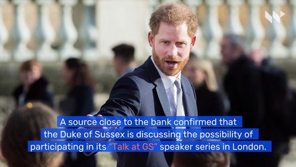 Prince Harry in Talks With Goldman Sachs to Join Speaking Circuit