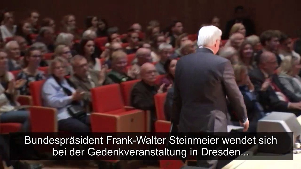 Steinmeier wendet sich in Dresden gegen Instrumentalisierung des Gedenkens