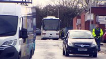 Bus leaves Arrowe Park Hospital after coronavirus quarantine