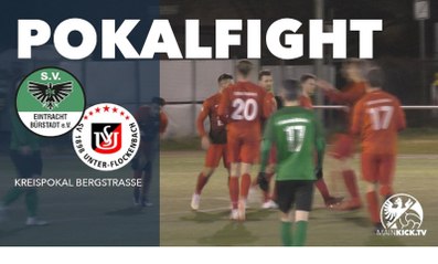 Ehret-Doppelpack ebnet den Weg ins Halbfinale | SV DJK Eintracht Bürstadt – SV Unter-Flockenbach (Viertelfinale, Kreispokal)