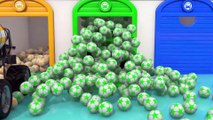 Learn Colors with Monster Street Vehicle and Star Soccer Ball Pretend Play for Kids