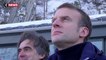 Macron s'efforce d'afficher son virage écolo devant la Mer de Glace