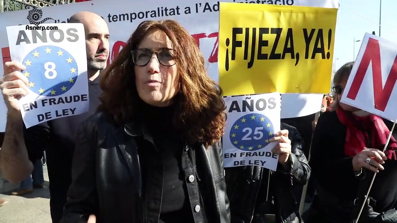 Manifestación contra el abuso de la temporalidad en la contratación de la administración