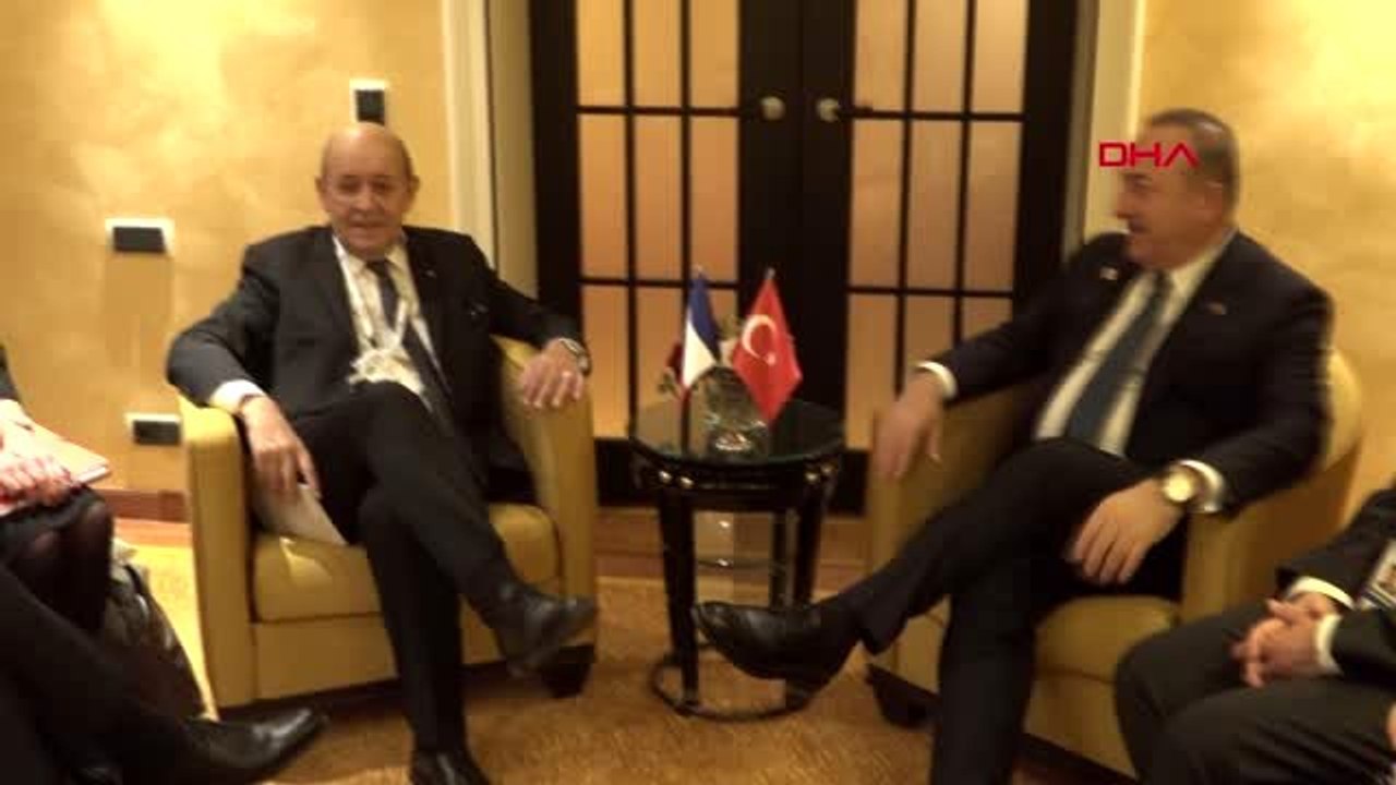 Bakan çavuşoğlu fransız mevkidaşı ile görüştü