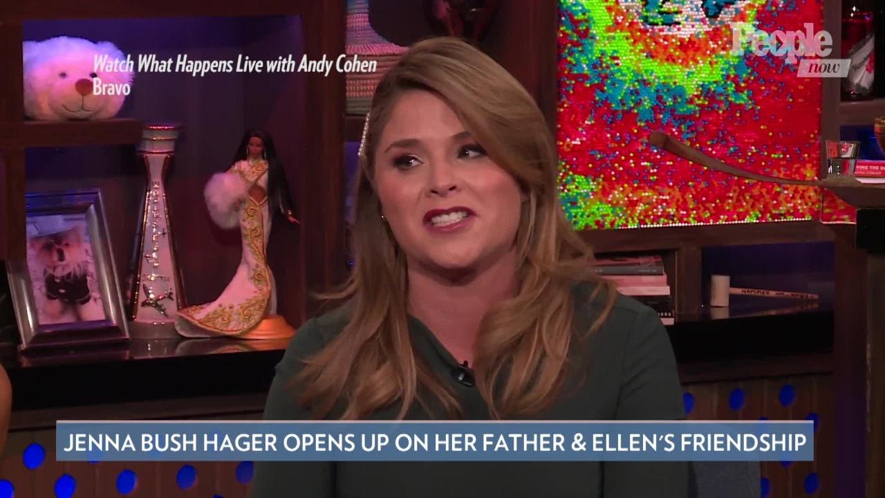 Jenna Bush Hager Says Dad George W. Bush and Ellen DeGeneres Can 'Still Be Friends' Despite Beliefs