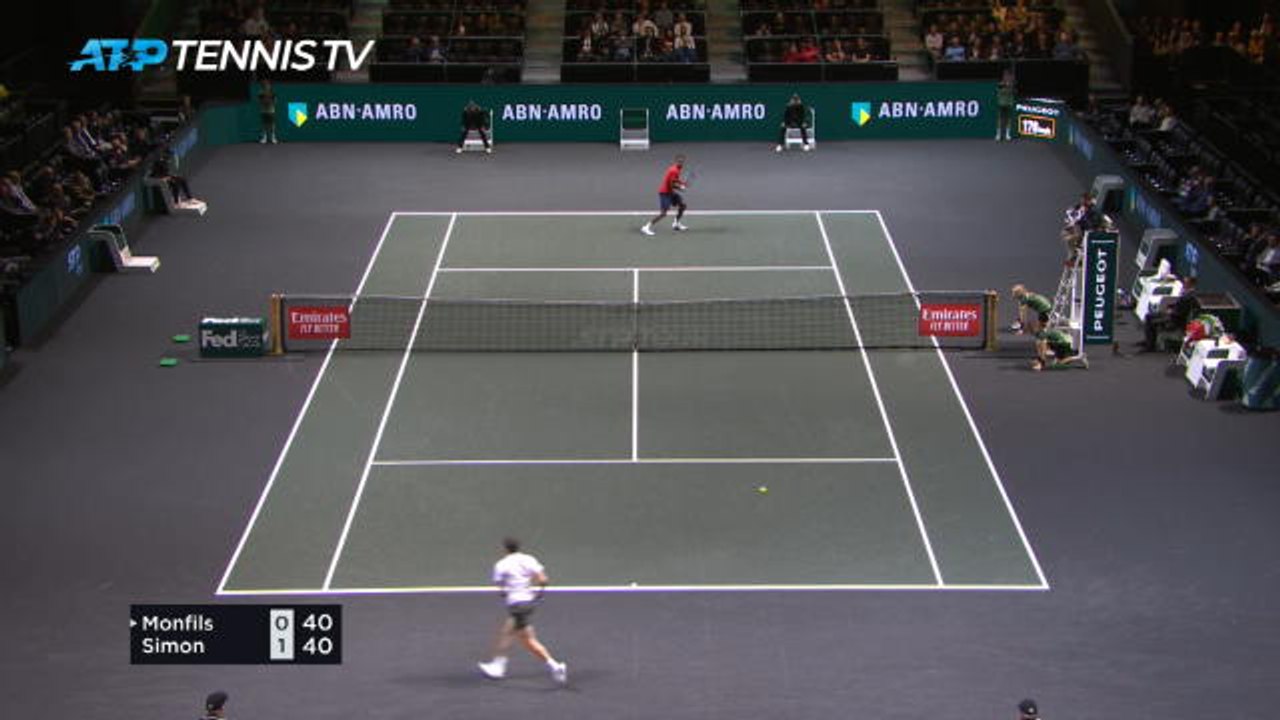 Rotterdam - Gaël Monfils élimine Gilles Simon (6-4, 6-1)