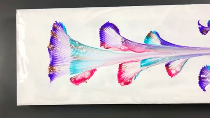 Abstract Floral Art using a String_Chain Pull on a Large Canvas - YouTube