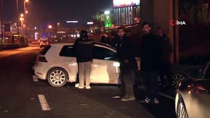 Makas atan sürücü zincirleme kaza neden oldu: 1 yaralı