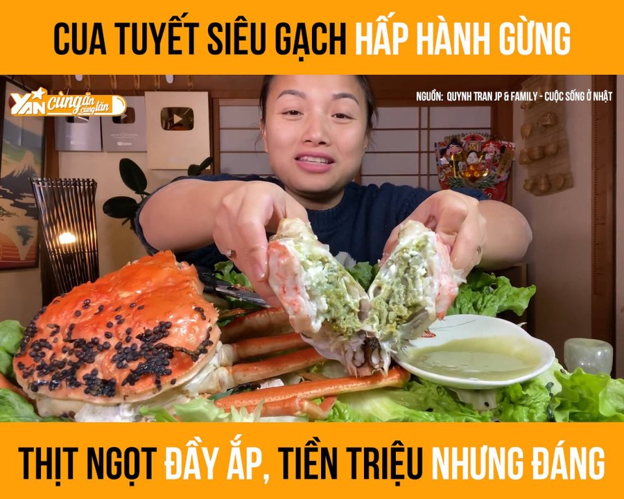 CÙNG ĂN CÙNG LĂN II CUA TUYẾT SIÊU GẠCH HẤP HÀNH GỪNG THỊT NGỌT ĐẦY ẮP, TIỀN TRIỆU NHƯNG ĐÁNG