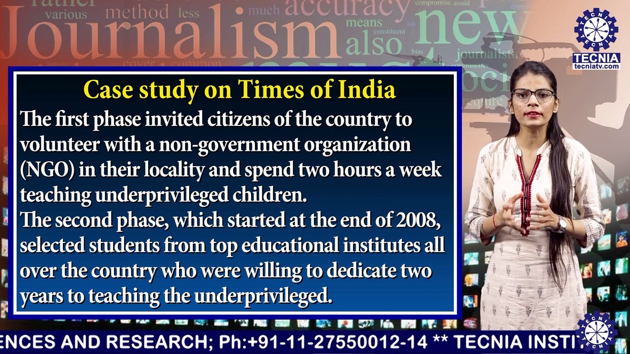 BAJMC || Ms. Mansi Chopra || Case Studies on Social Change Campaigns in India  || TIAS || TECNIA TV