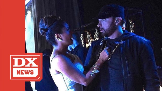 Salma Hayek Calls Eminem ‘The Greatest’ After Spilling Water On Him