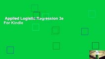 Applied Logistic Regression 3e  For Kindle