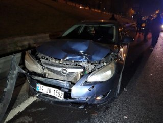 Makas atan sürücü zincirleme kazaya neden oldu: 1 yaralı