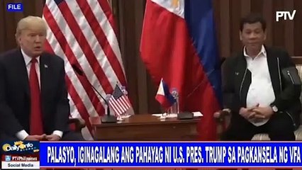 Palasyo, iginagalang ang pahayag ni U.S. Pres. Trump sa pagkansela ng VFA