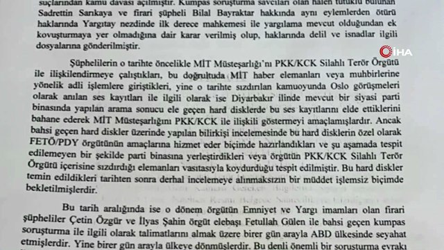 İstanbul Cumhuriyet Başsavcılığı'nca 7 Şubat MİT kumpasına ilişkin aralarında Fetullah Gülen ve eski emniyet müdürü Ali Fuat Yılmazer'in de bulunduğu 34 şüpheli hakkında iddianame hazırlandı.