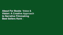 About For Books  Voice & Vision: A Creative Approach to Narrative Filmmaking  Best Sellers Rank :