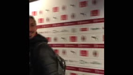 Zlatan jokingly hits agent Raiola